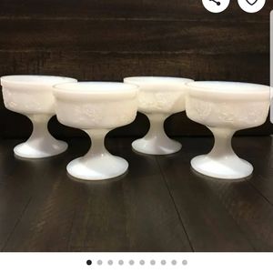 Milkglass dessert dish